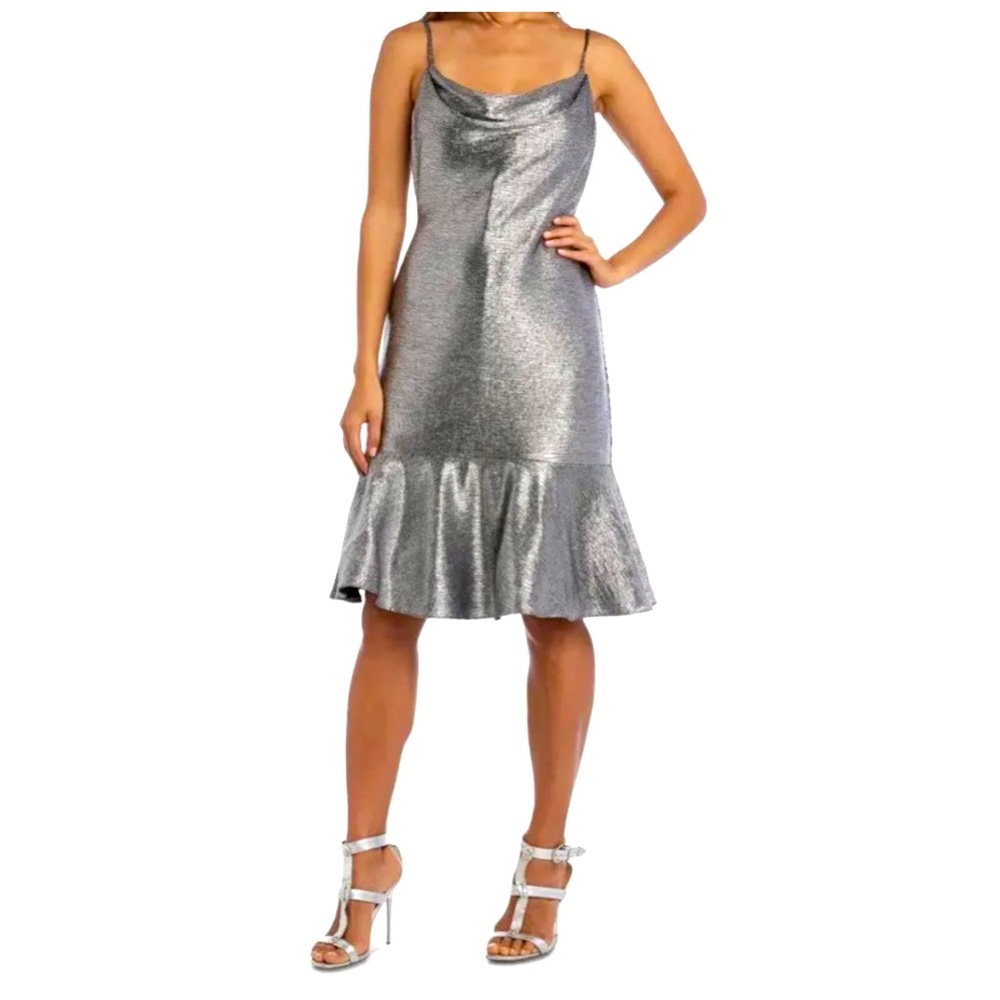 Night way silver dress size 8